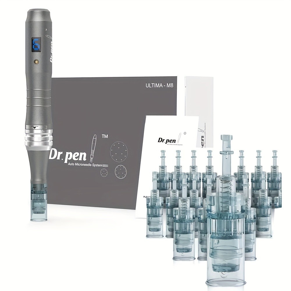 Dr. Pen M8 Auto Microneedle System  Advanced Digital Microneedling with Nano HR Cartridges