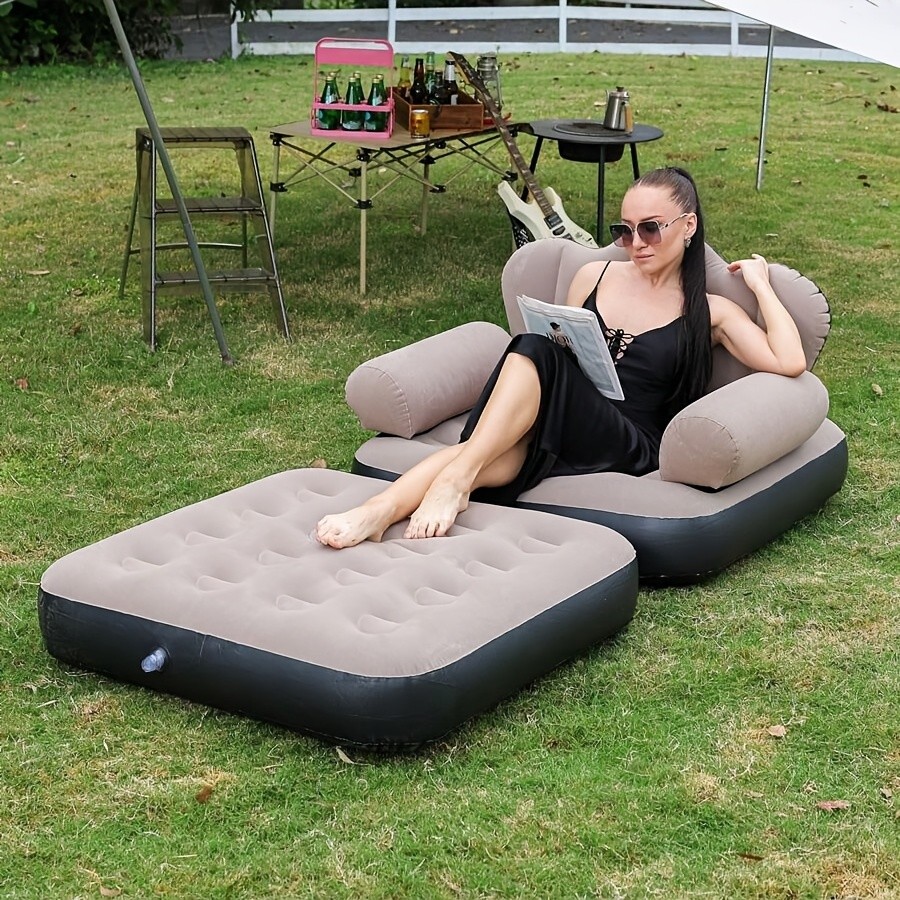 Five-in-One Inflatable Sofa Bed / Outdoor Folding Lounge Chair