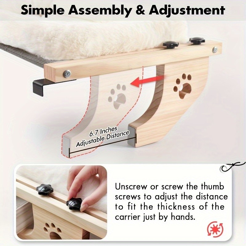 Adjustable Indoor Cat Hammock Cat Window Perch