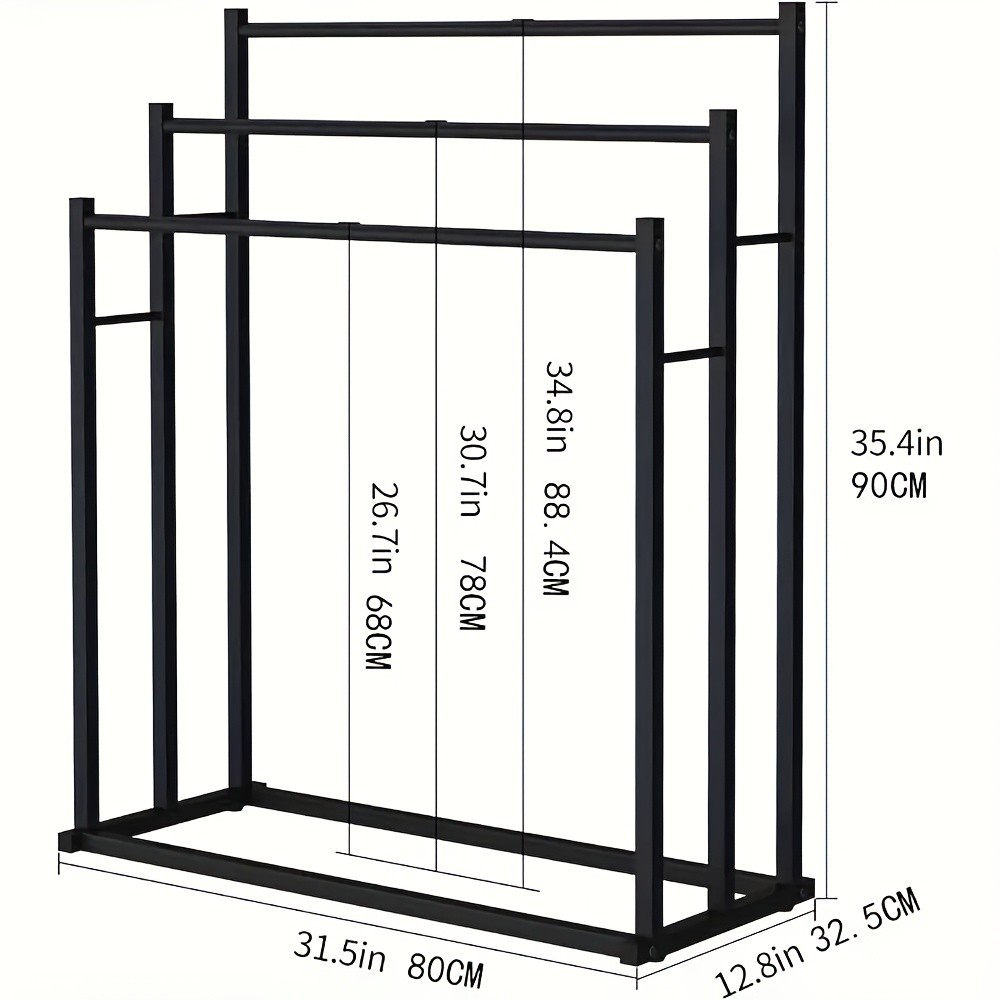 3-Tier Freestanding Towel Rack  Stable, Stylish, Space-Saving Storage