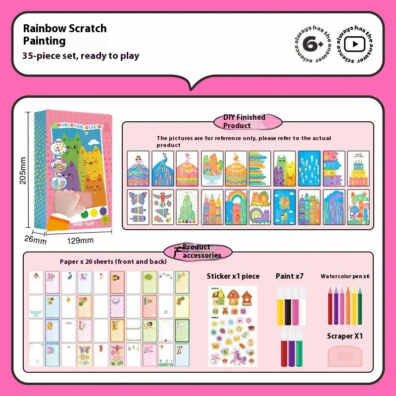 Childrens Fun Book Doodle Scratch Toy