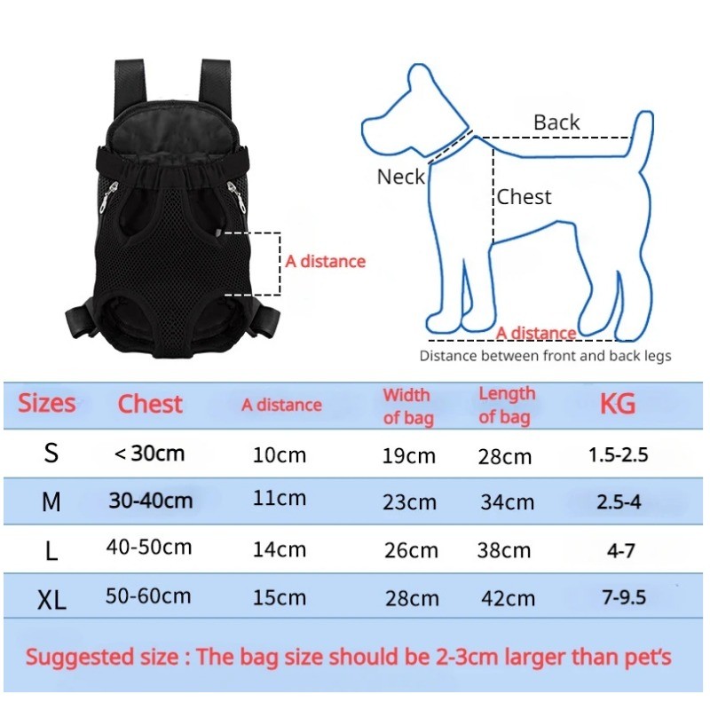 Comfortable Front Pet Carrier Backpack