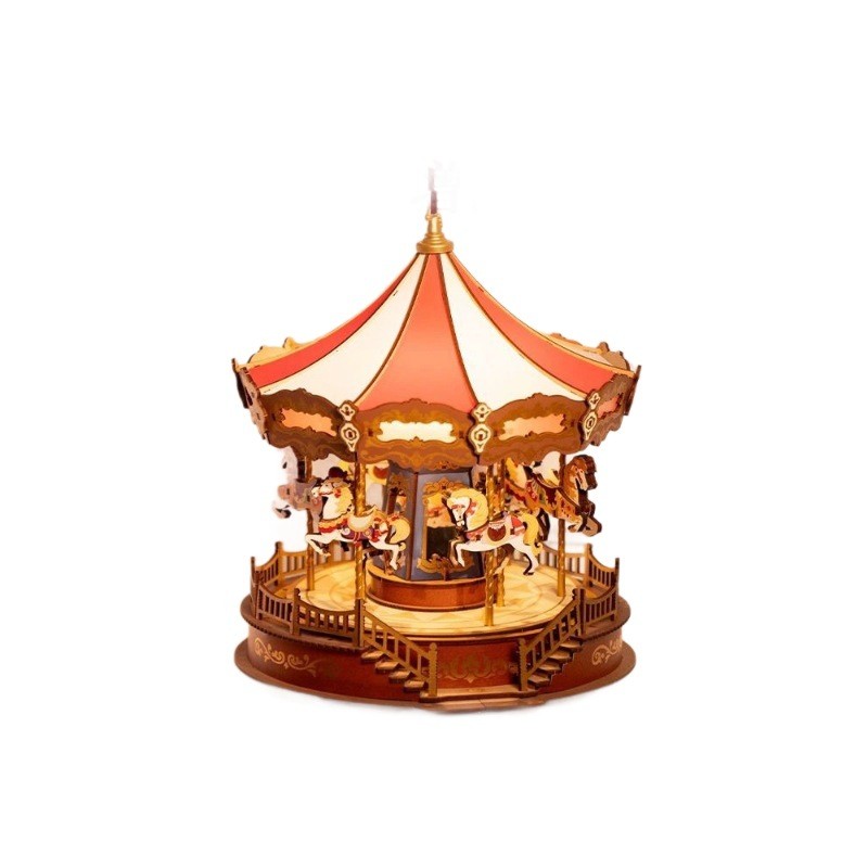 3D Wooden Puzzle Classic Carousel