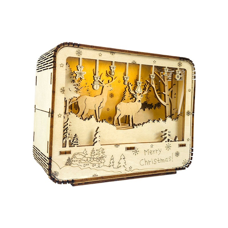 3D Wooden Puzzle Night Light