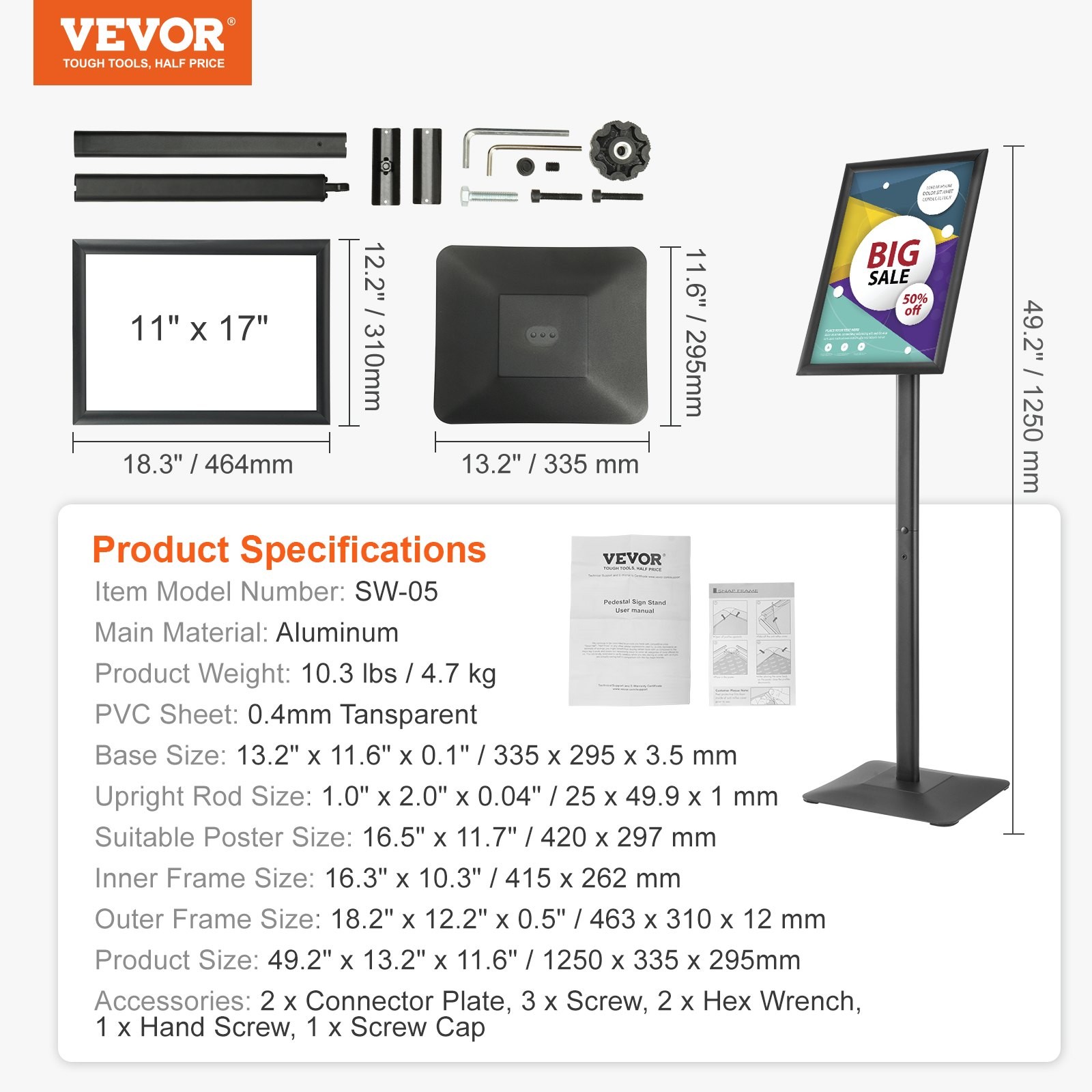 Pedestal Sign Holder