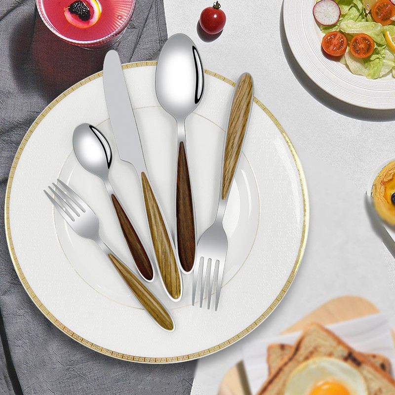 Stainless Steel Western Tableware Steak Knife, Fork And Spoon Suit