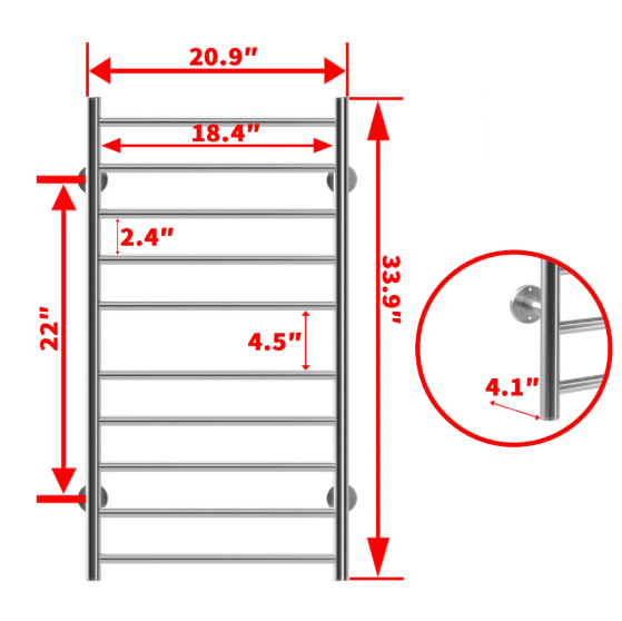 Stainless Steel Bars Drying Rack