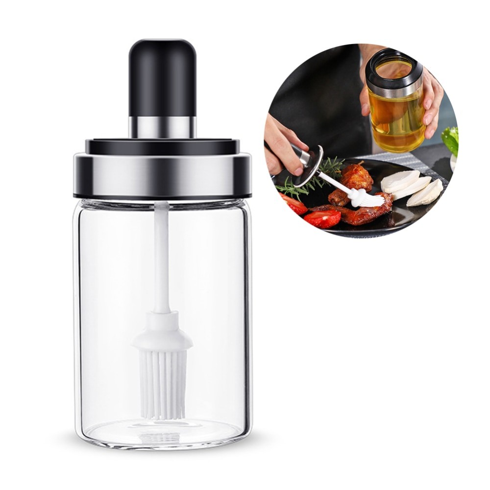 Transparent Glass Salt Jar