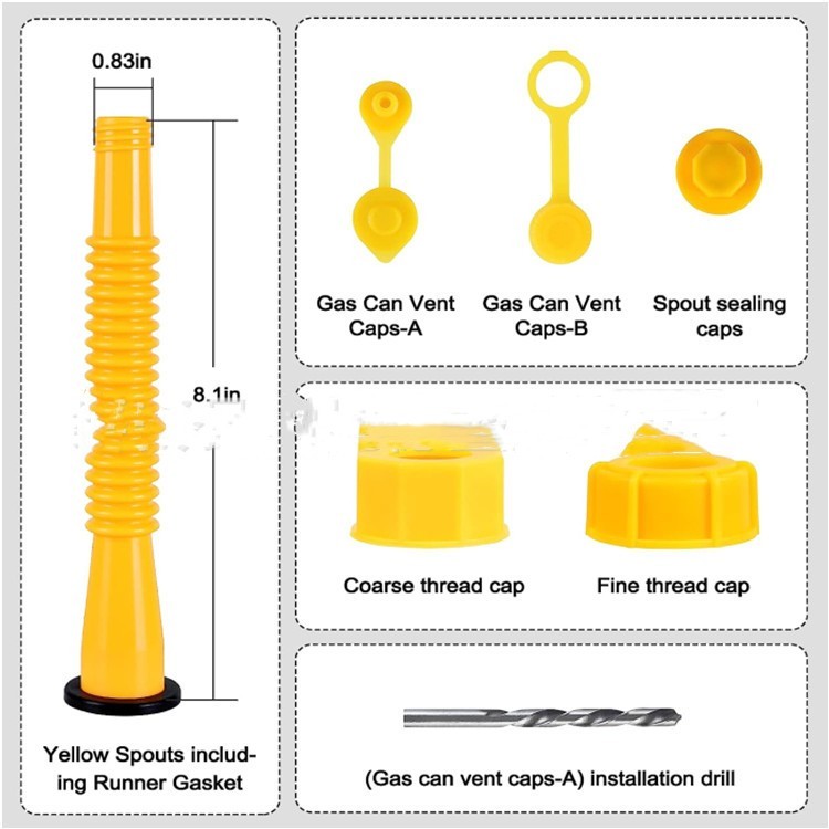 Replacement Gas Can Spout Set