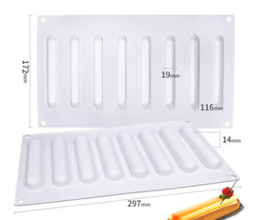 8 Long Oval Silicone Molds