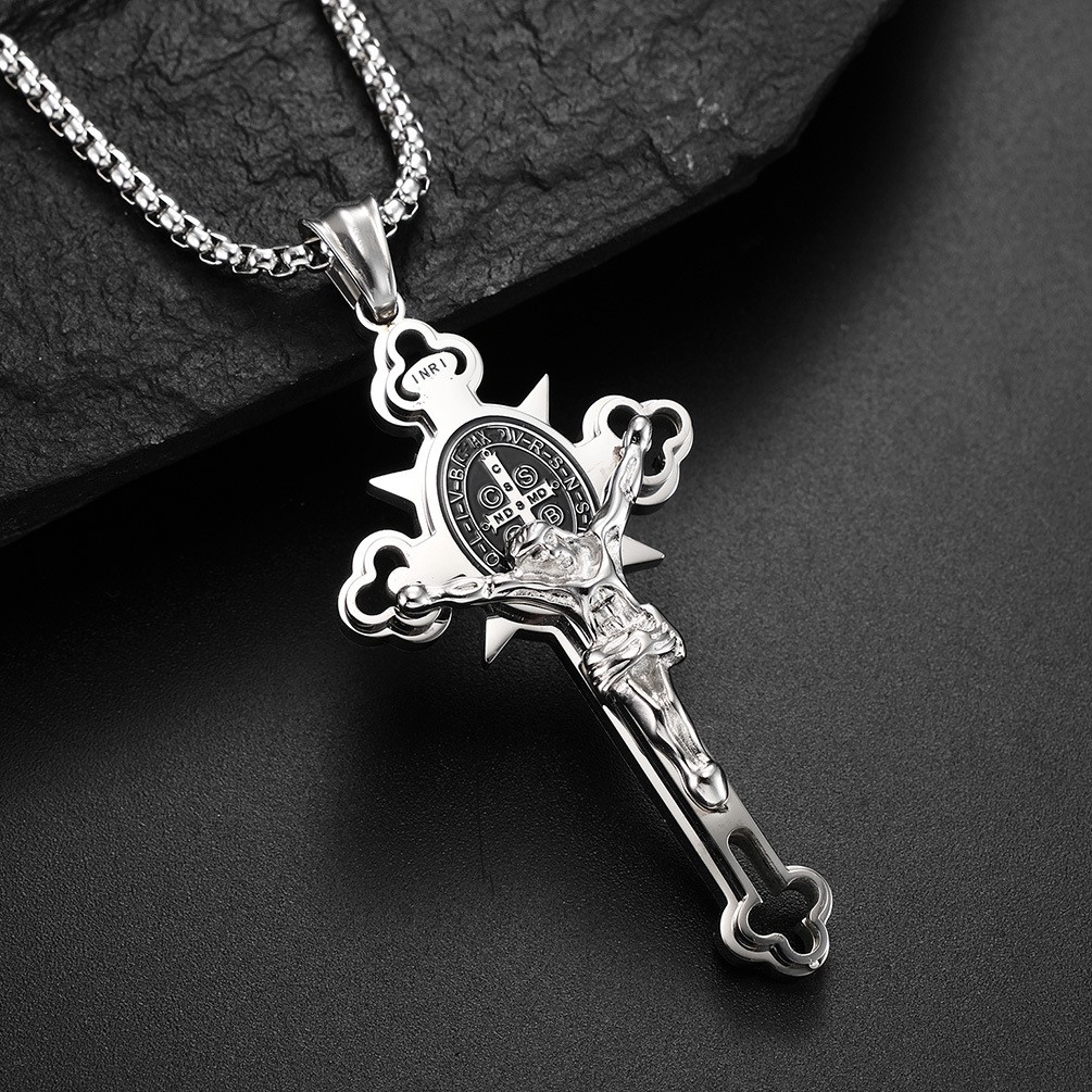 Stainless Steel Jesus Cross Necklace