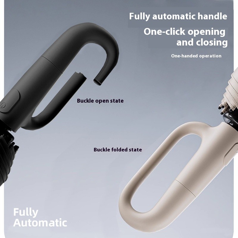 Sturdy Windproof Reflective Safety Ring Buckle Umbrella