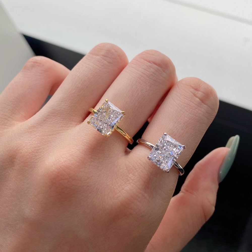 Sterling Silver Gemstone Engagement Ring