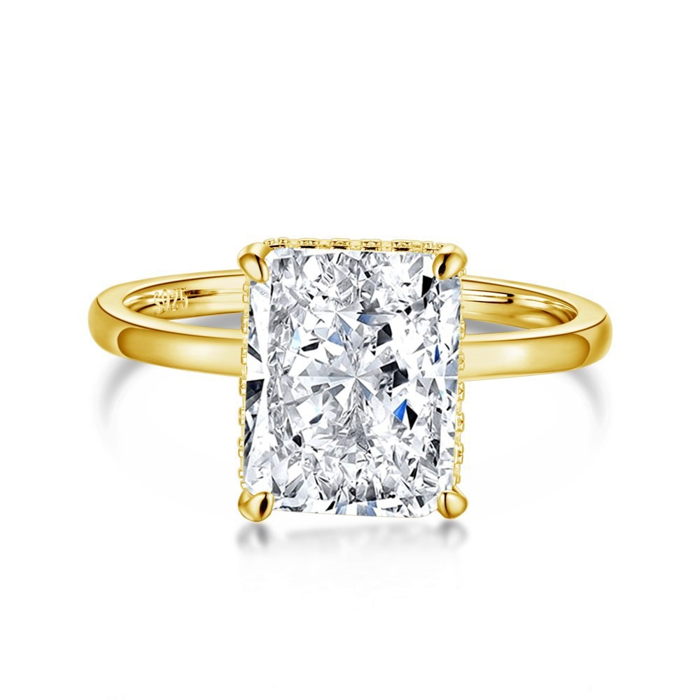 Sterling Silver Gemstone Engagement Ring