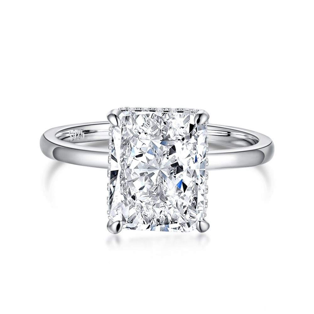 Sterling Silver Gemstone Engagement Ring