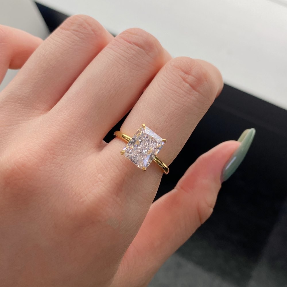 Sterling Silver Gemstone Engagement Ring