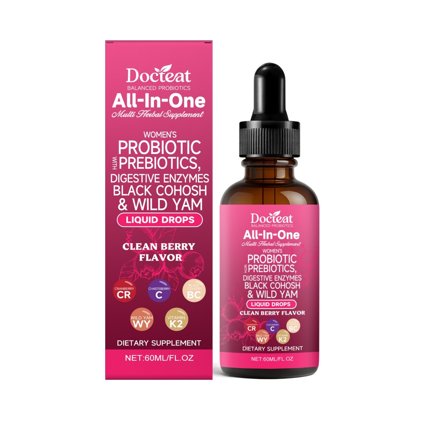 Docteat Balanced Probiotics All-In-One Womens Probiotic Liquid Drops