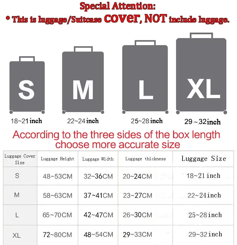Color: GRAY, Size: M - Lilo Stitch Elastic Luggage Protective Cover Trolley Suitcase Dust Bag Case Cartoon Travel Accessories