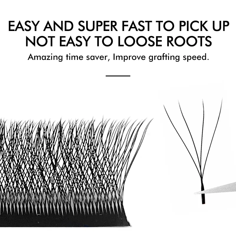 Color: Dark Brown, Curl: C, Thickness: 0.07mm, Length: 13mm - NATUHANA W-Shaped 4D 5D Volume Eyelash Extensions Premade Volume Fans W Shape Lashes Natural Soft False Eyelashes for Makeup