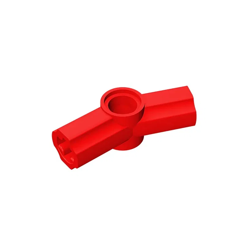 Color: Red - Gobricks GDS-918 Technical, Axle and Pin Connector Angled #3 - 157.5 degrees compatible with lego 32016 Building Blocks