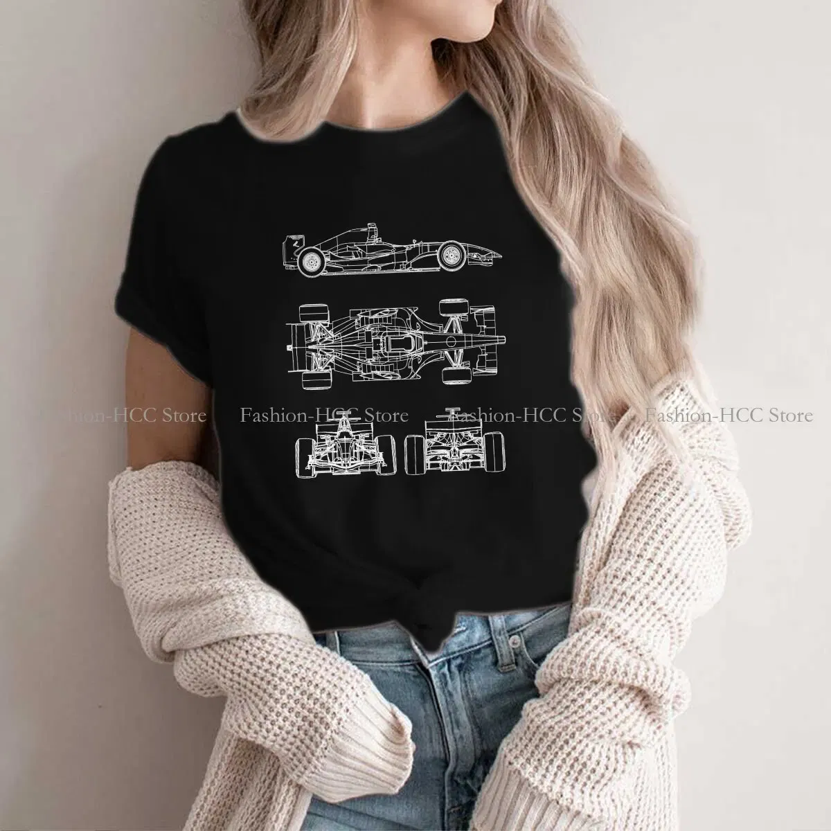 Color: WHITE, Size: XXXL - Race Car Project Special Polyester TShirt Formulate 1 Top Quality Creative Clothes T Shirt Stuff