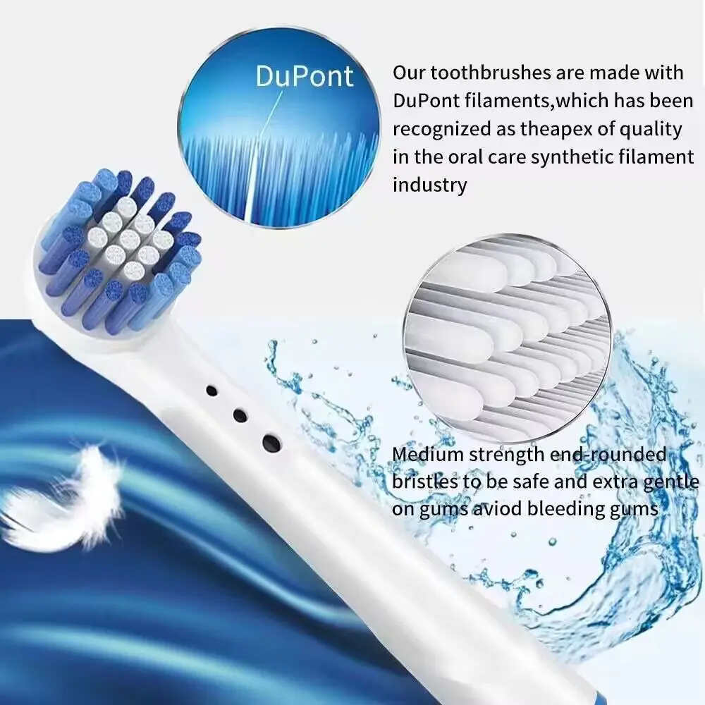 Color: Red - Toothbrush Replacement Heads Refill for Oral B Electric Toothbrush Pro1000 Pro 3000 Pro5000 Pro7000 Vitality Floss Action