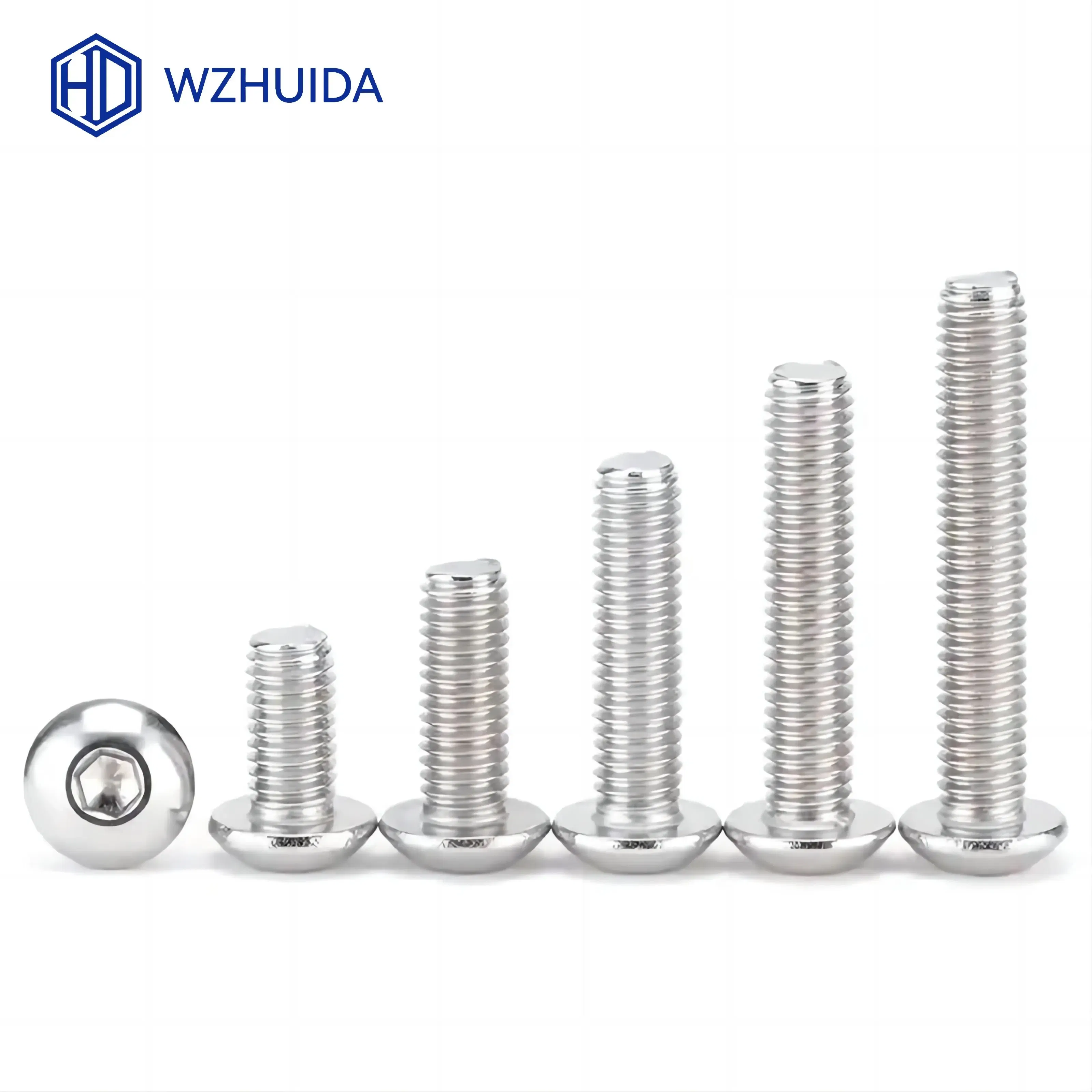 Size: M24, Length: 50mm - 5-50pcs M2 M3 M4 M5 M6 M8 M10 Hex Socket Button Head Cap Screws Stainless Steel ISO7380