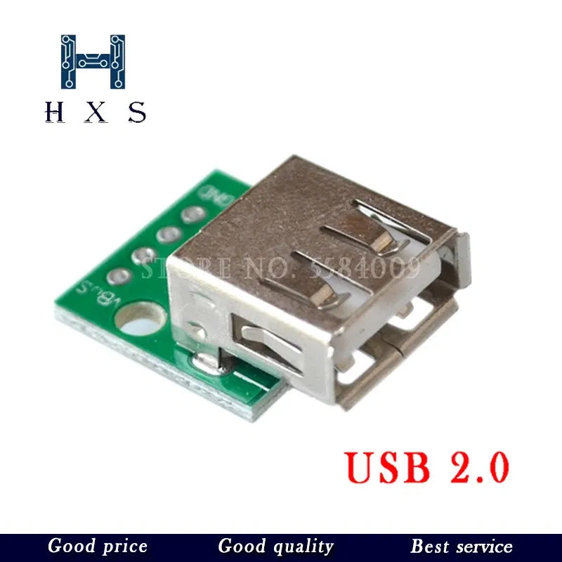 Color: Army Green - 5pcs Micro Mini USB USB A Male USB 2.0 3.0 A Female USB B Connector Interface to 2.54mm DIP PCB Converter Adapter Breakout Board