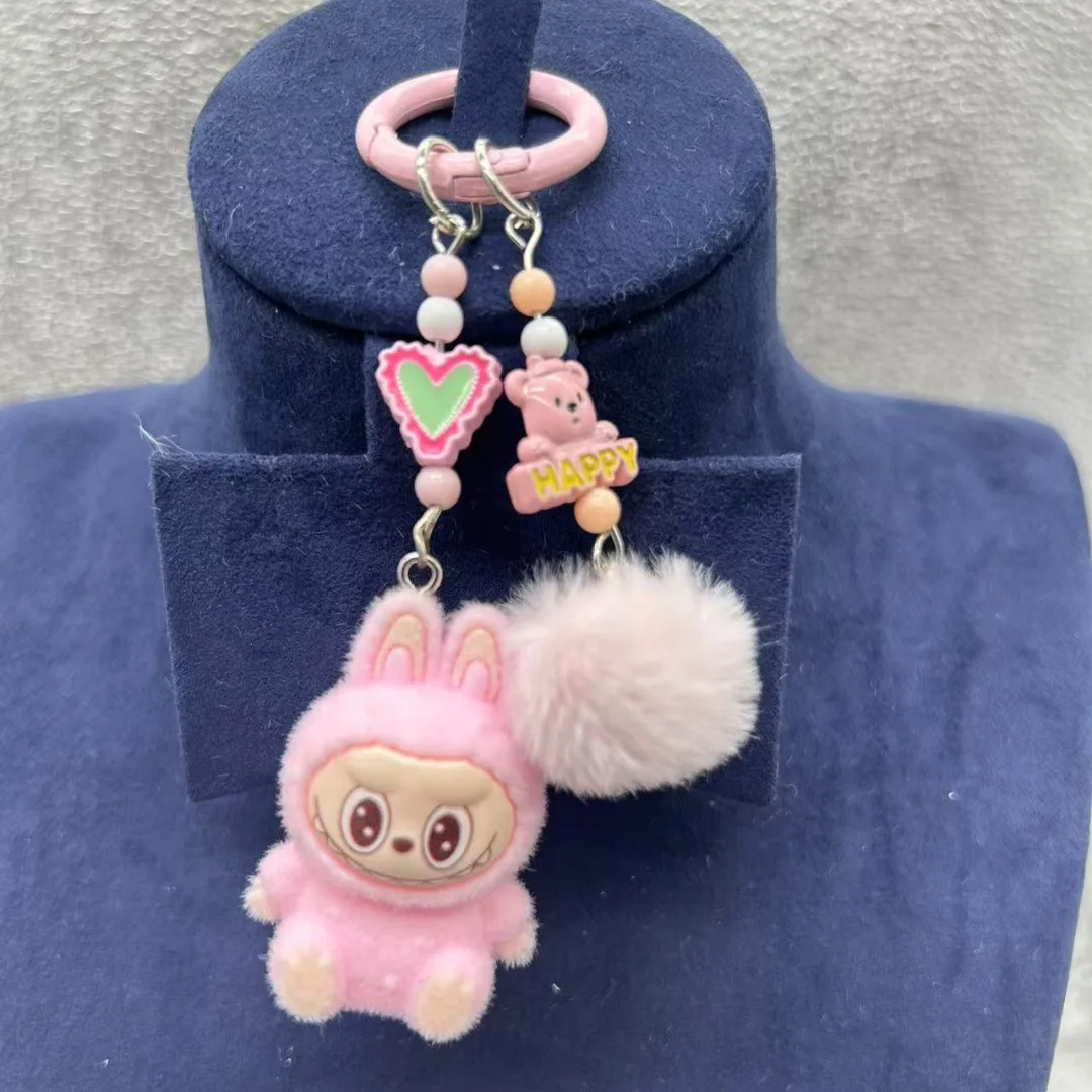 Color: PURPLE, Ships From: CHINA - Mini cloth keychain kawaii three-dimensional cartoon creative car phone pendant bag hanging children's day gift