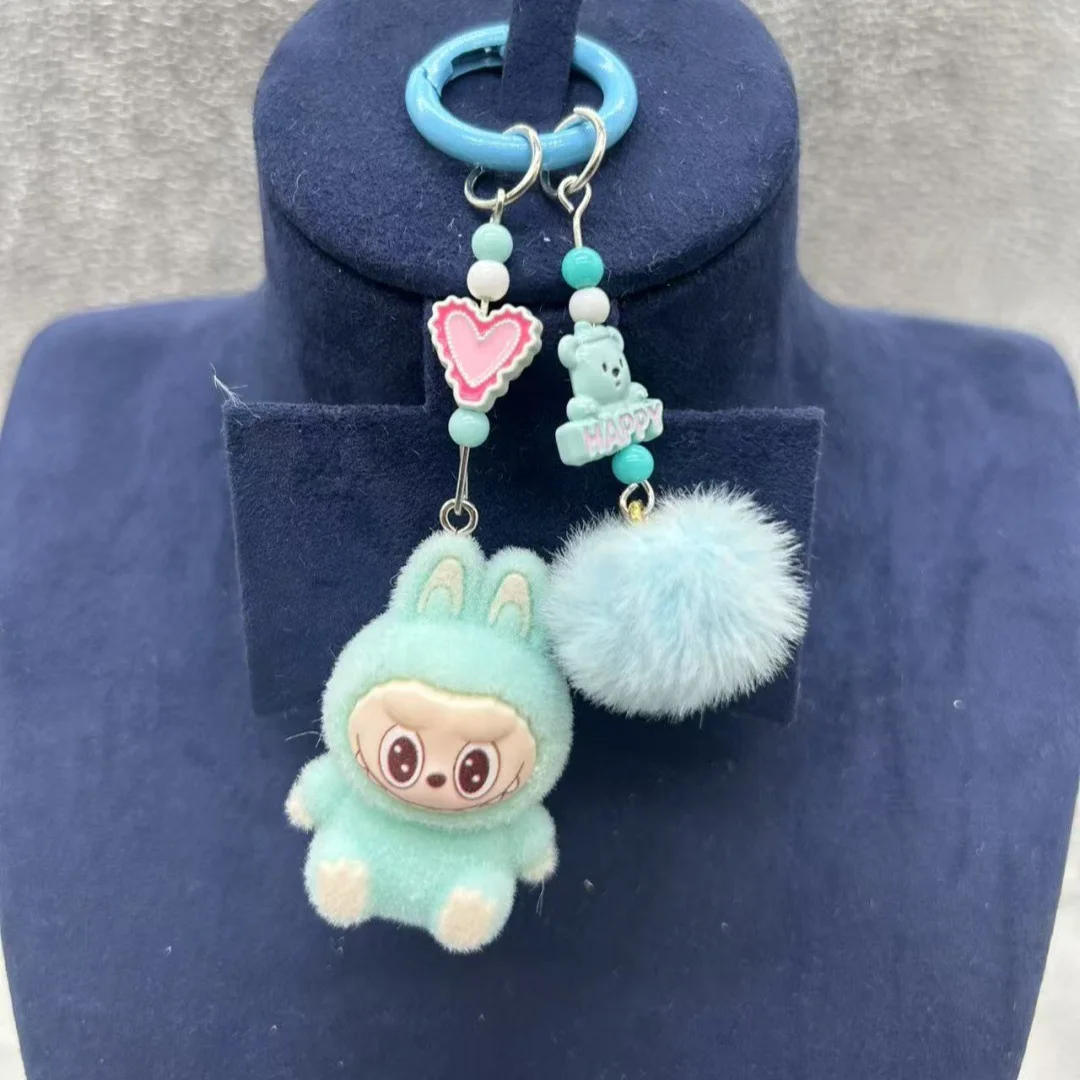 Color: PURPLE, Ships From: CHINA - Mini cloth keychain kawaii three-dimensional cartoon creative car phone pendant bag hanging children's day gift