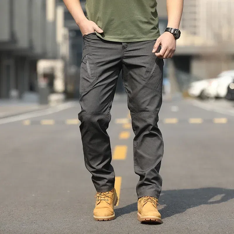Color: Gold, Size: L - Archon X9 Tactical Pants Slim Fit Waterproof Camouflage Training Pants Spring Autumn Breathable Waterproof Overalls Loose Wear