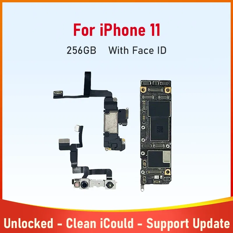 Color: Red, Ships From: CHINA - New Phone Motherboard for iPhone 11 64g 128g 256g Mainboard With Face ID Unlocked Logic Board With Cleaned iCloud Support Update