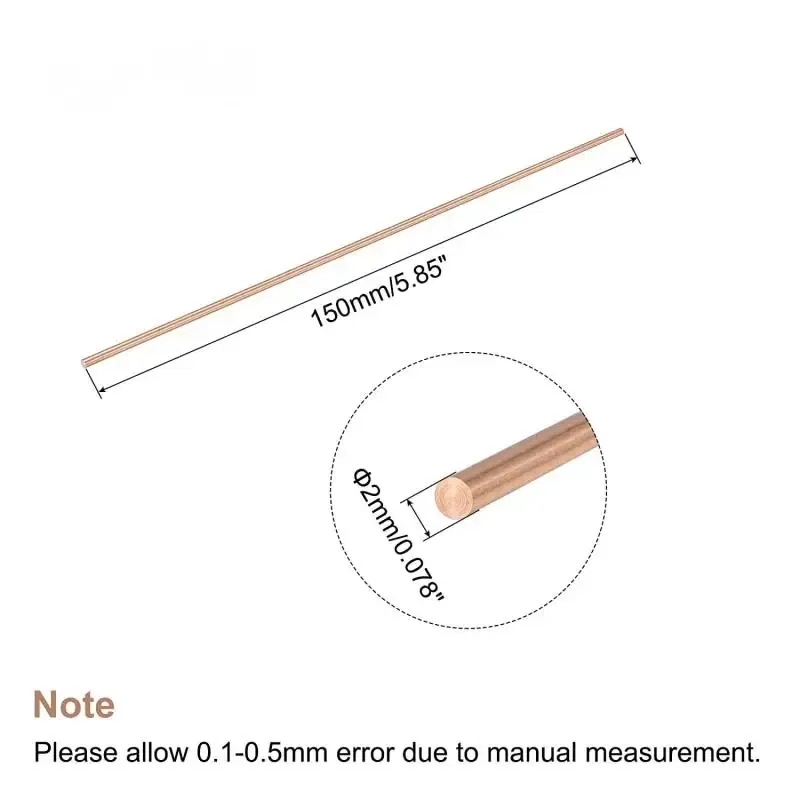 Color: Orange, Specification: 10mm - 1pcs Copper Round Bar Metal Rod Milling Metalworking 3mm 4mm 5mm 6mm 8mm-30mm Length50mm-300mm Copper Rod