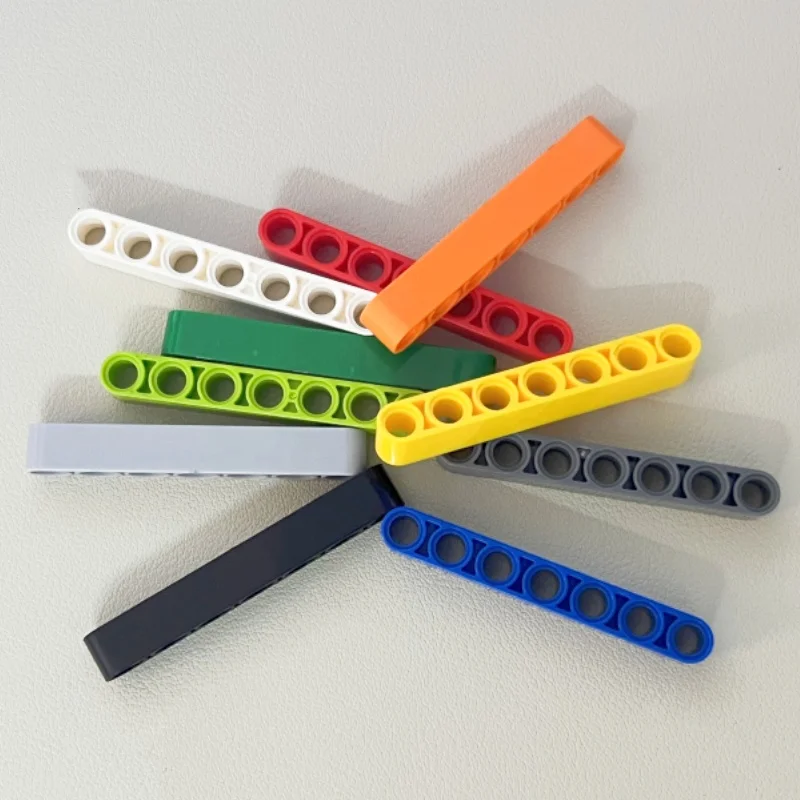 Color: WHITE - 32524 Liftarm Thick 1 x 7 Bricks Toys For MOC Buildings Blocks Gifts Accessories Combination Mechanical