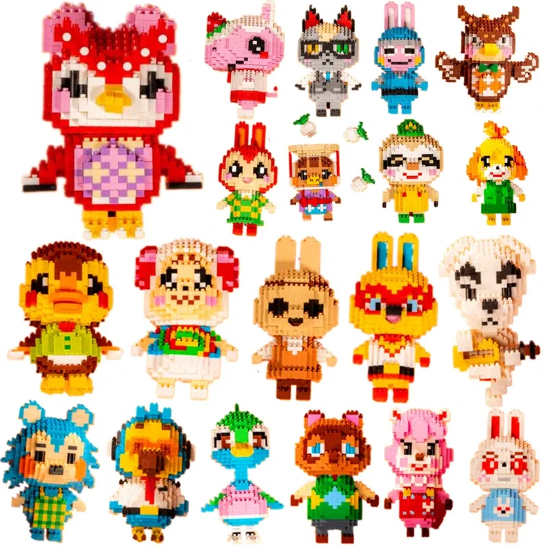 Color: Green - Creative Animal Forest Friends Association Building Blocks Raymond Model Toys Puzzle Decompression Game Children's Puzzle Gift