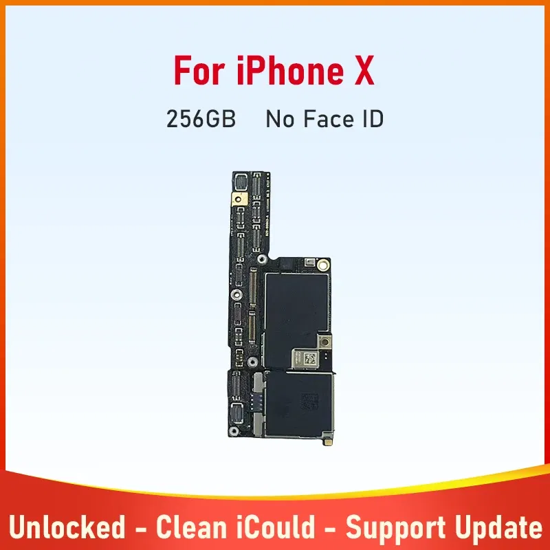Color: Sky Blue, Ships From: CHINA - Top Tested Motherboard for iPhone X XR XS Max 64g 128g 256g Unlocked Mainboard With Face ID Cleaned Logic Board