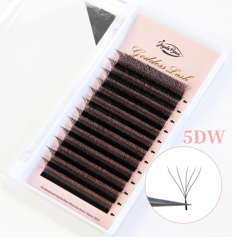 Color: Red, Curl: D, Thickness: 0.07mm, Length: 8mm, Ships From: CHINA - Goddess 3D/4D/5D/6D/7D/8D W Shape lashes 4D Premade Fan Lash Extensions 0.07 C/D Curl Natural Soft High Quality Idividual Lashes