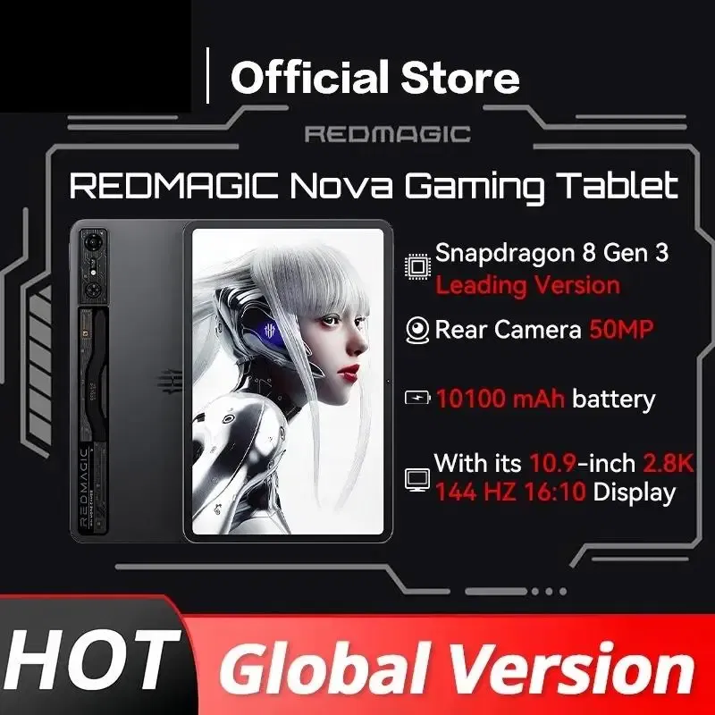 Memory Size: 128MB, Color: WHITE, Ships From: CHINA - Top Version Redmagic Nova Gaming Tablet 10.9" Snapdragon 8 Gen 3 Leading Version 10100mAh 50MP Don't include the Charger
