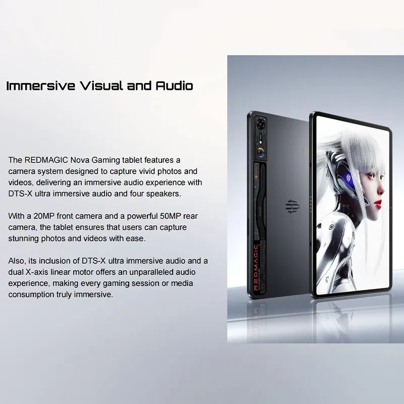 Memory Size: 128MB, Color: WHITE, Ships From: CHINA - Top Version Redmagic Nova Gaming Tablet 10.9" Snapdragon 8 Gen 3 Leading Version 10100mAh 50MP Don't include the Charger