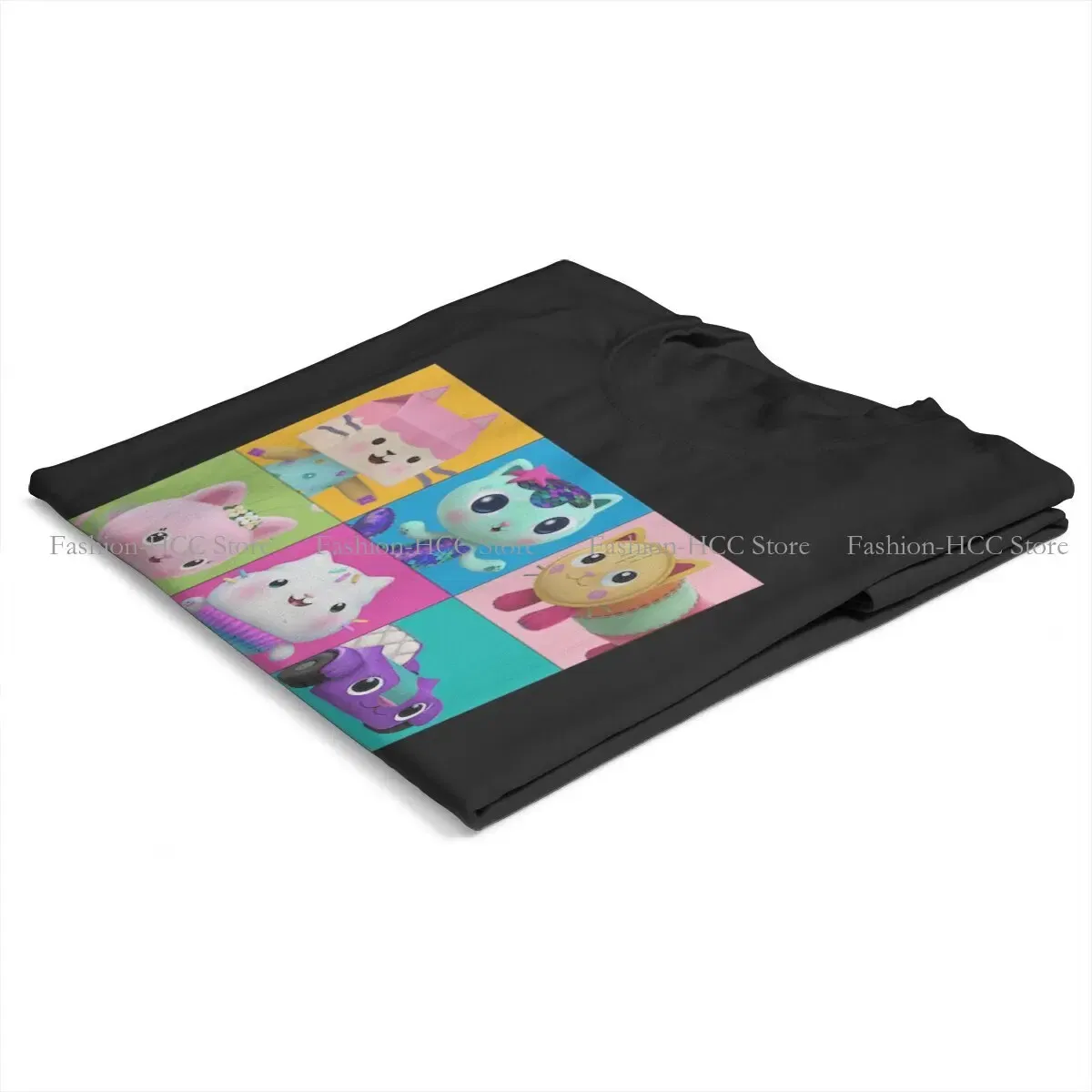 Color: black, Size: XXL - Essential Style Polyester TShirt Gabby's Dollhouse Gabby Cartoon Comfortable Hip Hop Gift Idea T Shirt Stuff
