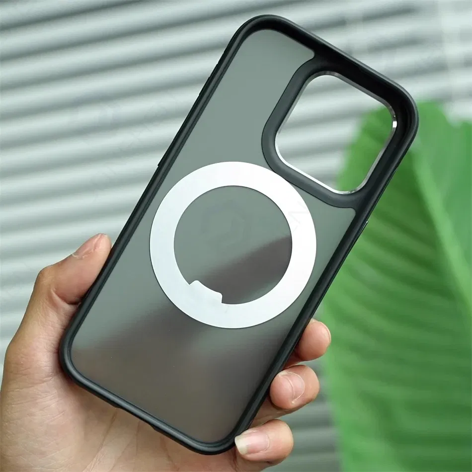 Color: Blue, Material: Nylon - 360?° Rotation Ring Stand Magnetic Case For iPhone 13 14 15 16 17 Pro Max 16E Matte Military Shockproof Armor Cover For Magsafe