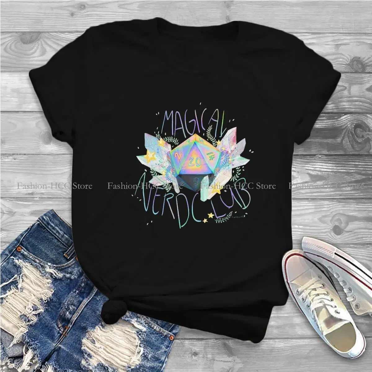 Color: WHITE, Size: XXXL - Magical Nerd Club Style Polyester TShirt DND Game Comfortable Creative Gift Idea T Shirt Stuff