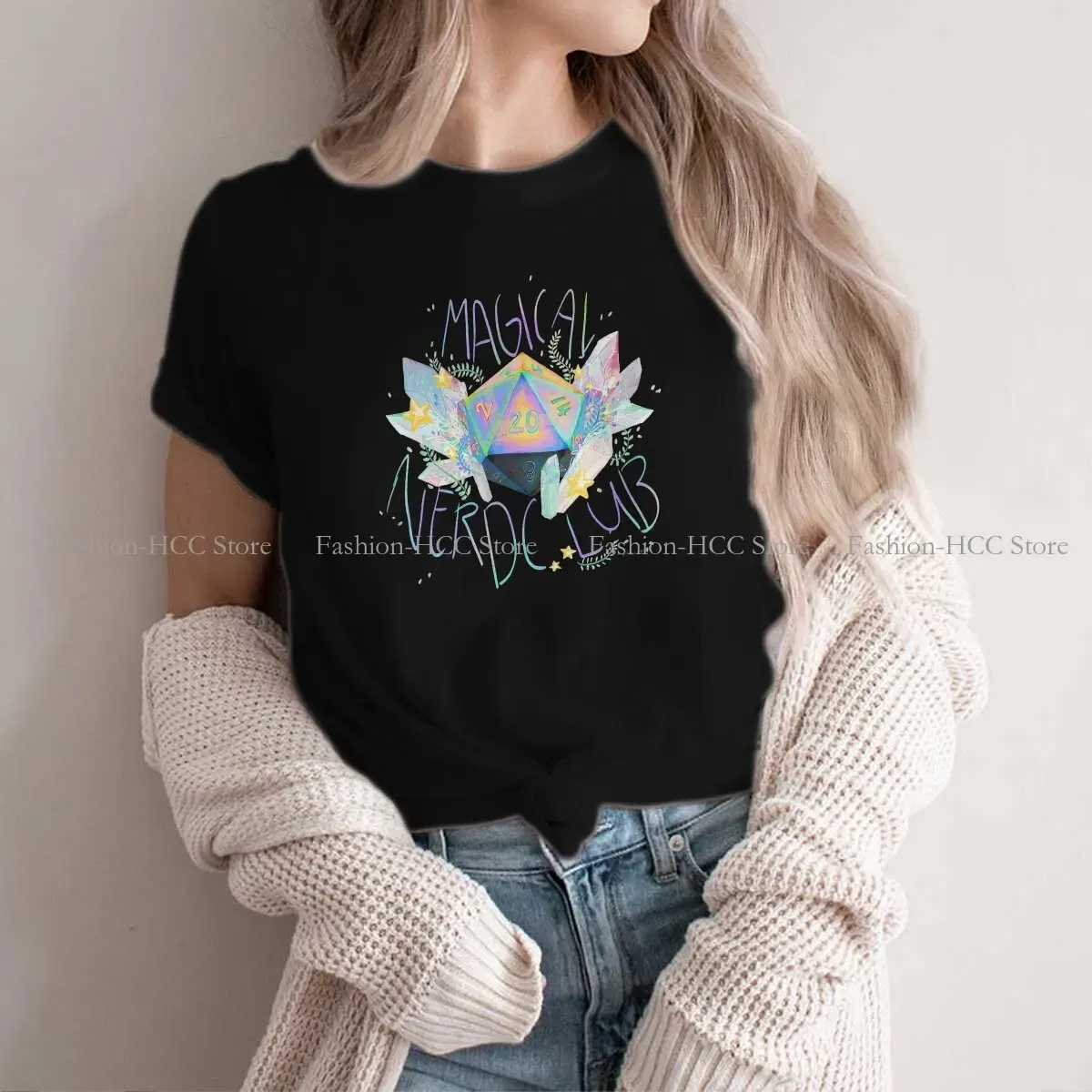 Color: WHITE, Size: XXXL - Magical Nerd Club Style Polyester TShirt DND Game Comfortable Creative Gift Idea T Shirt Stuff