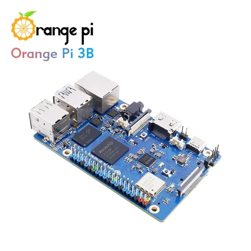 Bundle: Bundle 1, Color: Blue - Orange Pi 3B 8GB 4GB 2GB RAM Rockchip RK3566 WiFi5+BT 5.0 Gigabit LAN Port Single Board Run Android Linux OpenHarmony OS Mini PC