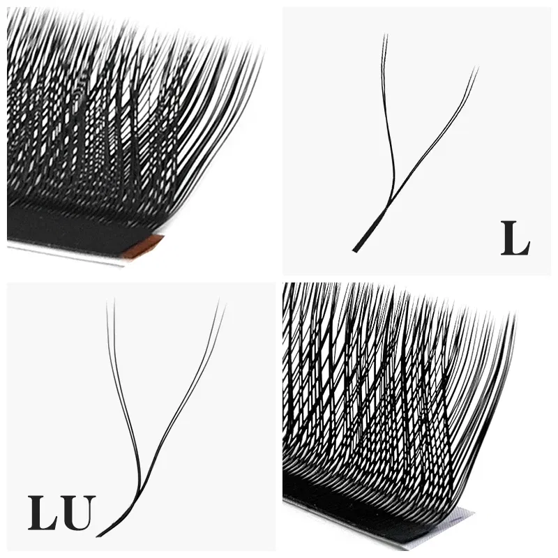Color: Clear, Curl: C, Thickness: 0.07mm, Length: MIX - NATUHANA W Lashes Extension L LU(M) Curl Individual Mink YY Lashes 3D W-shaped Volume Fan Eyelash Extension