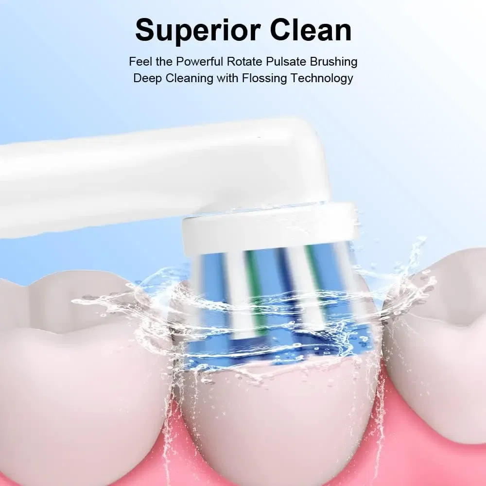 Color: army green - Toothbrush Replacement Heads Refill for Oral B Electric Toothbrush Pro1000 Pro 3000 Pro5000 Pro7000 Vitality Floss Action