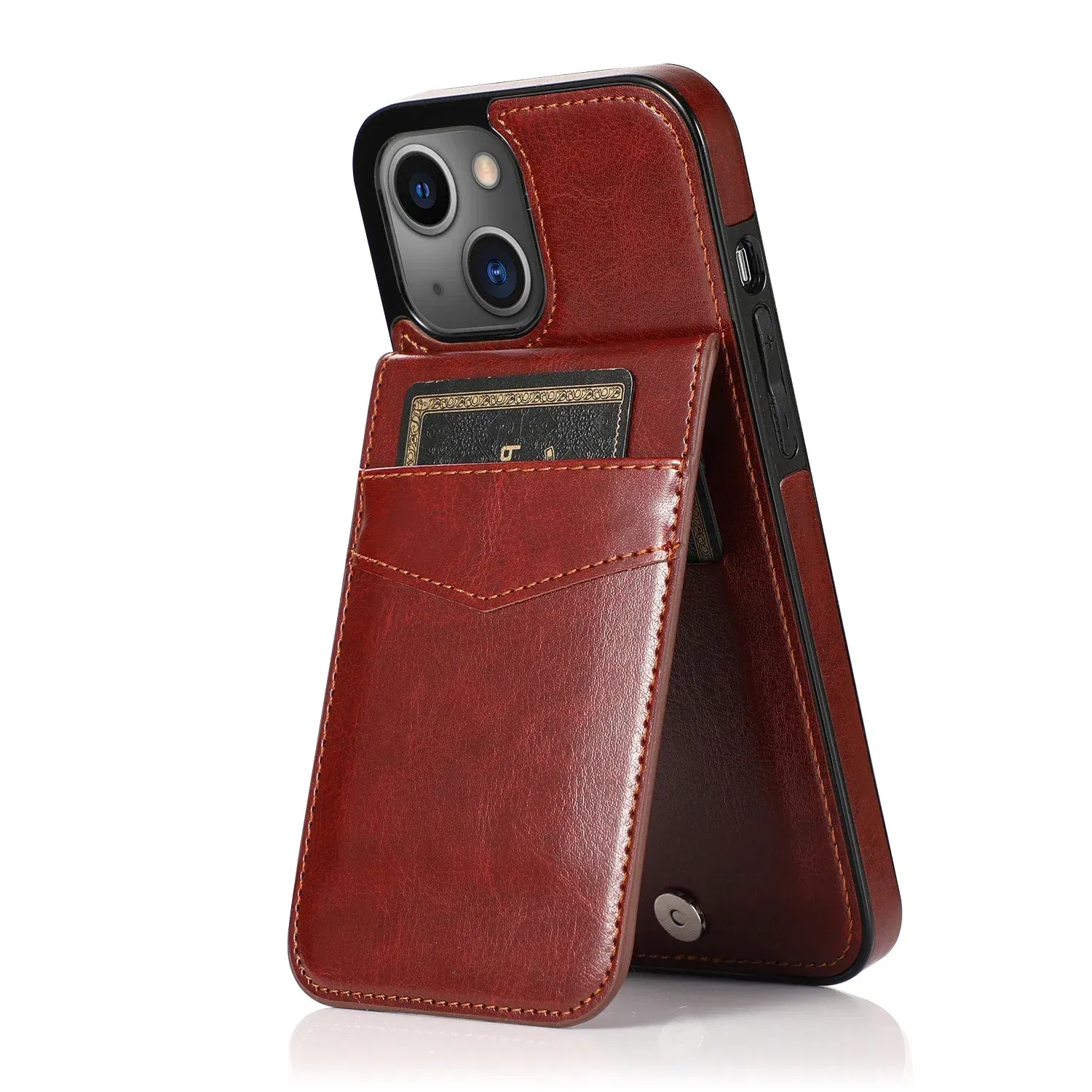 Color: Beige, Material: Microfiber - Faux Leather Wallet Kickstand Phone Case for IPhone 13 12 Mini 16E 16 15 14 11 Pro Max X XR XS 7 8 Plus Case with Credit Card