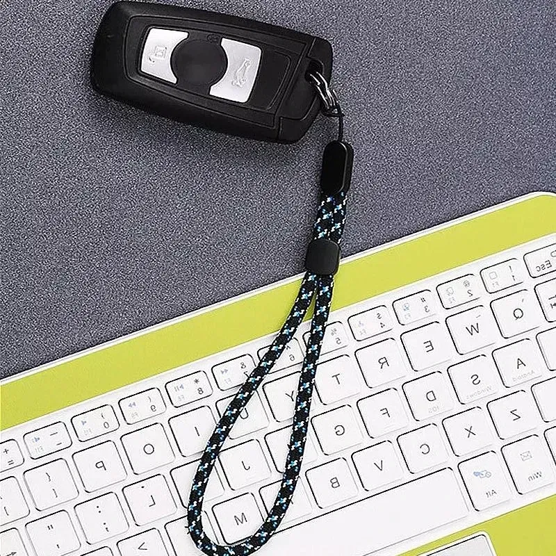 Color: black - Adjustable Hand Wrist Lanyard Strap String for Mobile Phone Keys Keychains USB Flash Drives U Disk Camera Anti-lost Lanyard