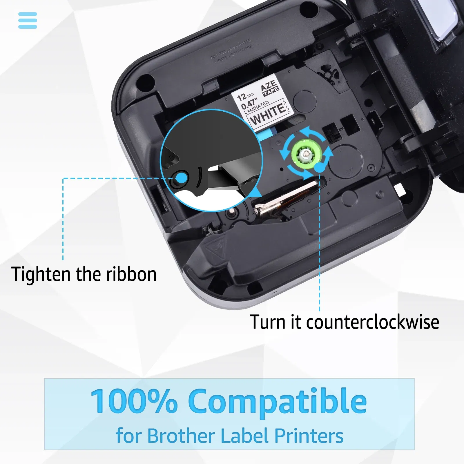 Color: Navy Blue, Width: 6mm - Greencycle 10PK TZe 231 Label cassettes Compatible for Brother Ptouch Printer Black on white Label tape 6mm 9mm 12mm 18mm 24mm