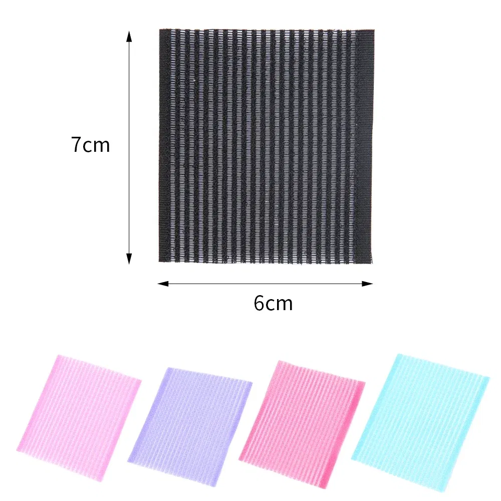 Color: GRAY - 6Pcs Barber Acessories Bangs Magic Paste Posts Hair Sticker Clip Gripper Barber Grippers Hair Holder for Hair Styling Cutting